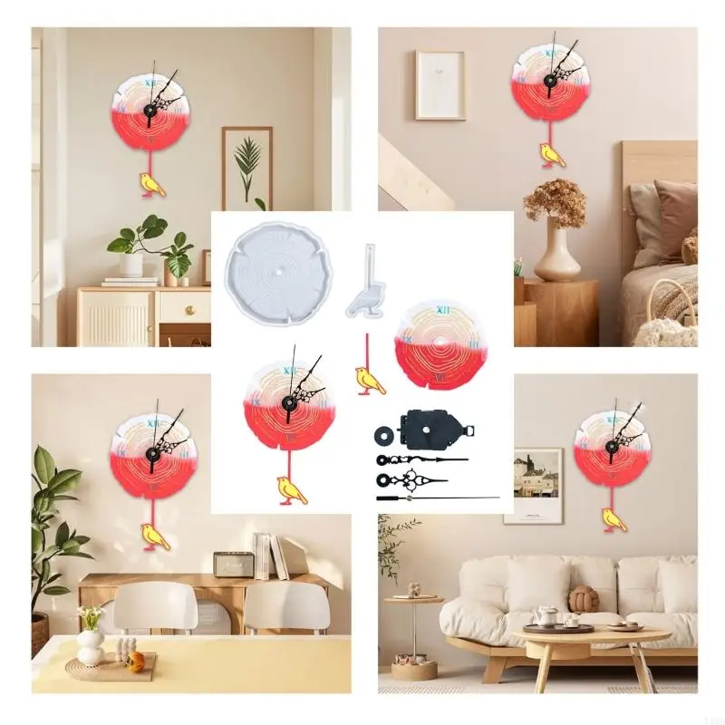 T4md Resin Mold Tree Rings Clock Designs Silicone Molds Clock Epoxy Silicone Molds