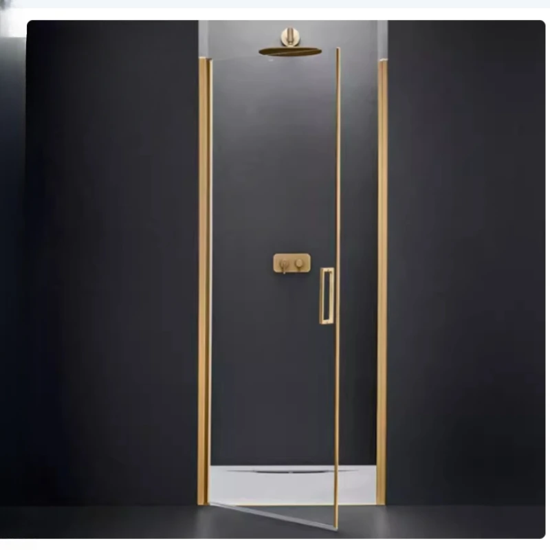 

European-style bathroom gold one-letter swing door shower room bathroom dry and wet separation bathroom