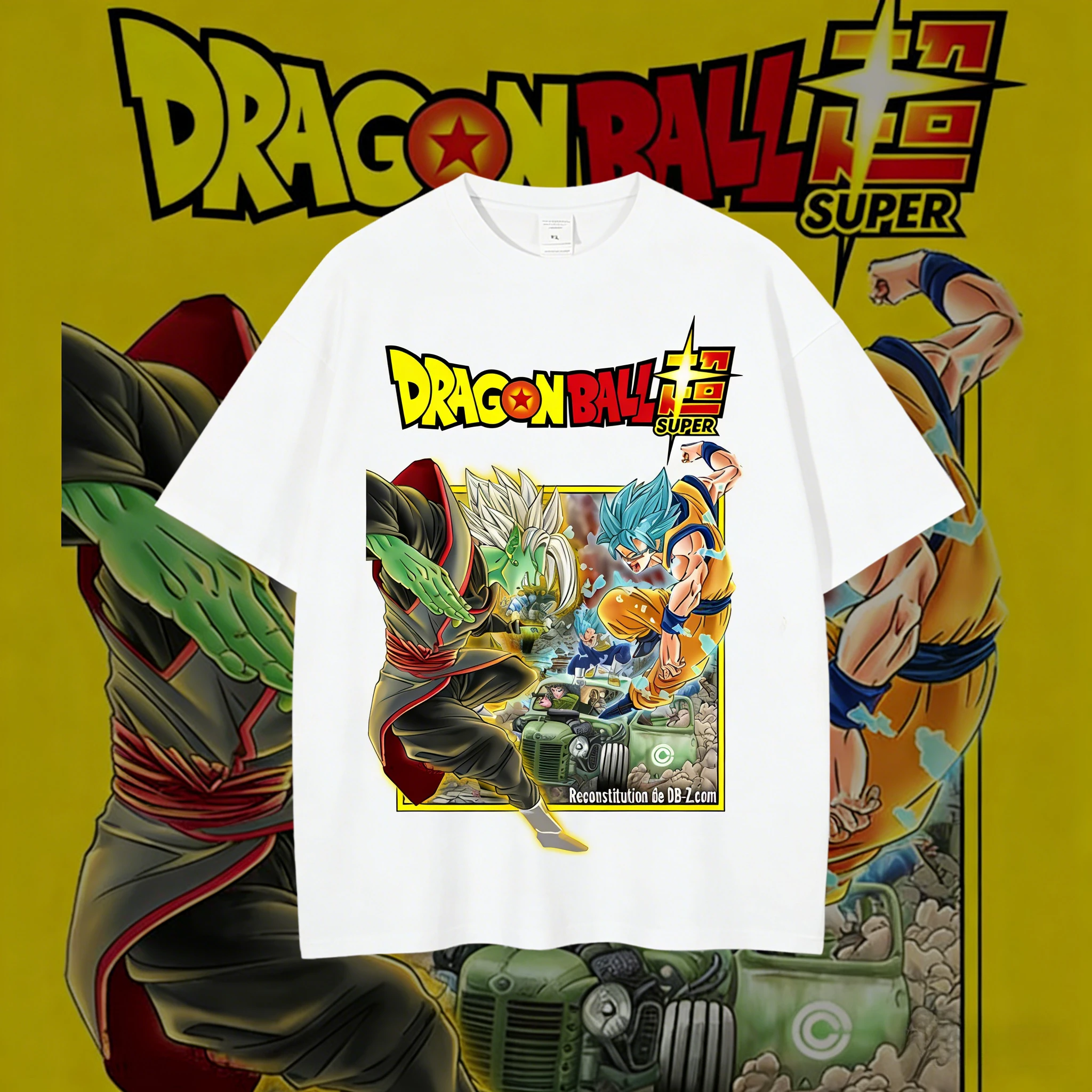 

2026 Summer Dragon Ball Super T-shirt 100% Cotton Goku Black Zamasu Print Oversized Fitness Unisex Retro Gym for Adults Kids