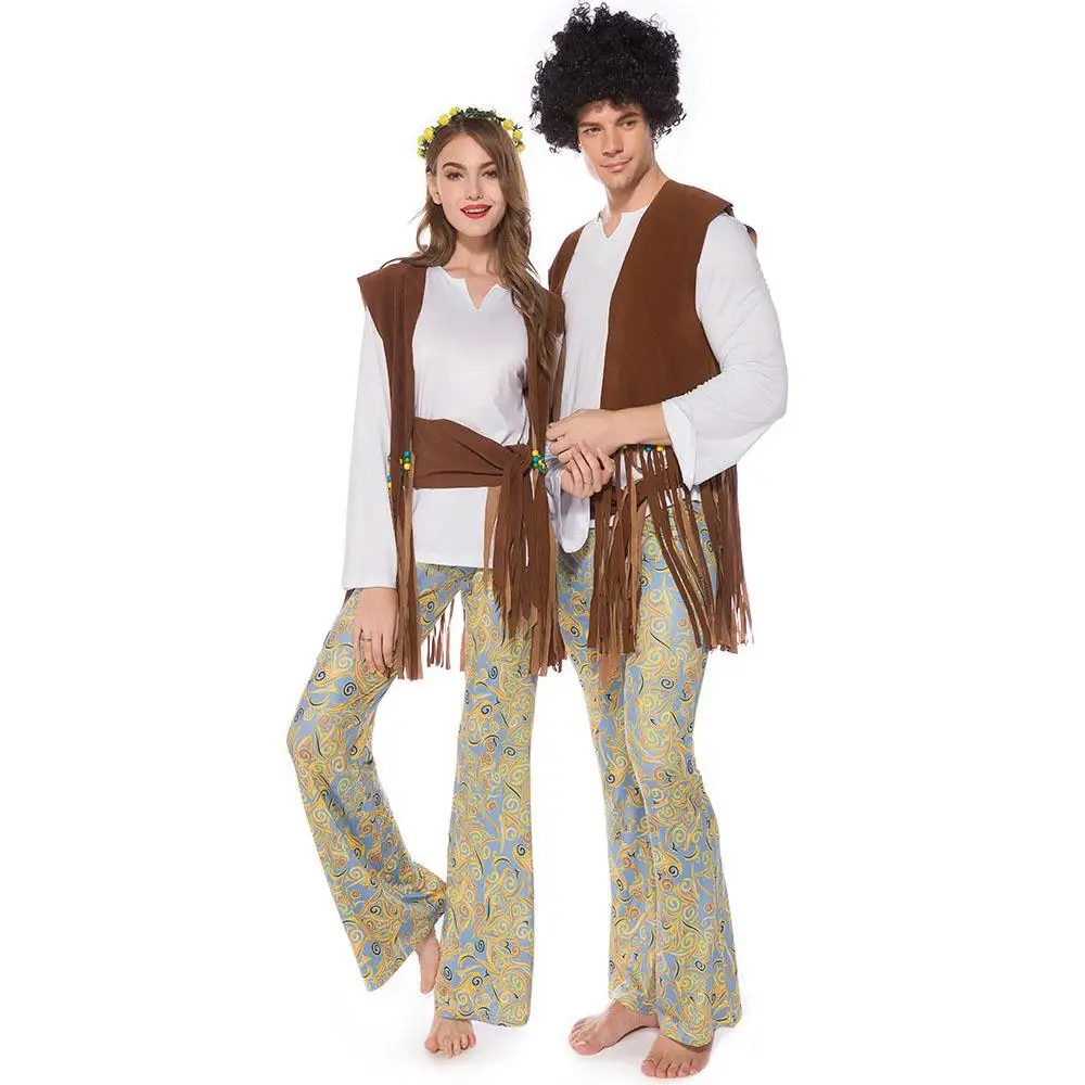 

Halloween Stage Costume Tassel Indigenous Performance Outfit Adult Couple Indian Tribe Princess Hip Hop Gift National Stage C...