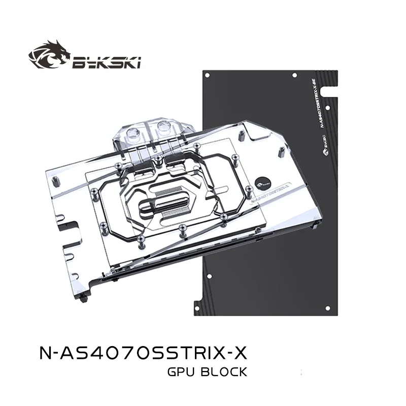 Bykski N-AS4070SSTRIX-X GPU Blok Gebruik voor ASUS ROG STRIX RTX4070 SUPER/4070 O12G GAMING Videokaart Waterkoeling/radiator