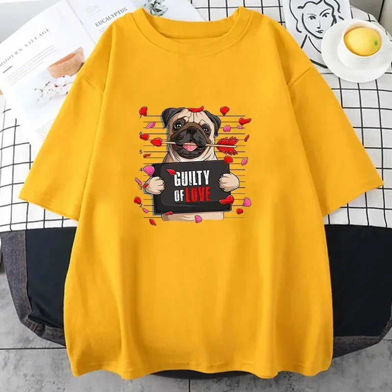 

2024 Men's T-shirts Summer Men GUILTY OF LOVE Printed T-Shirt Cotton Hard Rock Band Men And Women Hip Hop Music Clothing