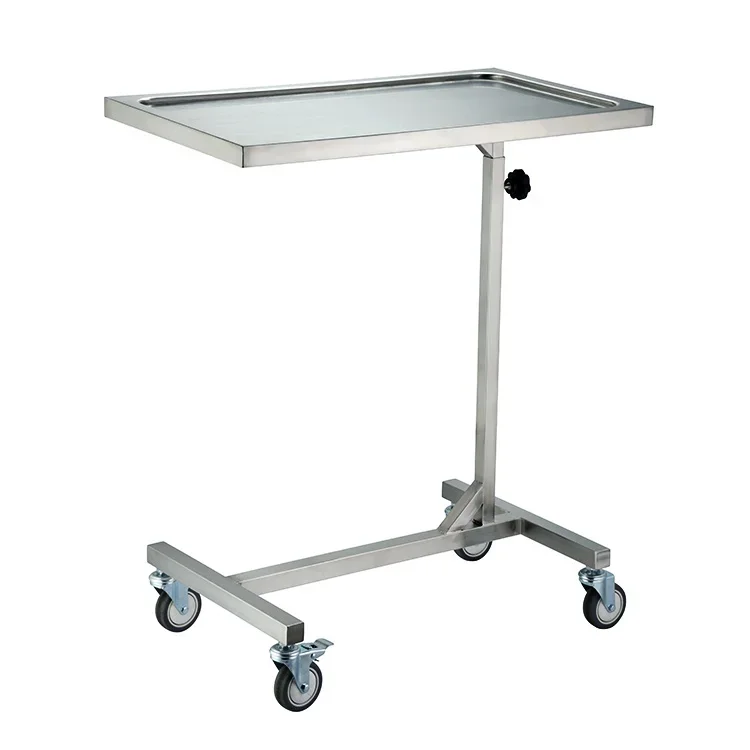 

High-Quality Pet Clinic Carrier Stainless Steel Medical Trolley Vet Hospital Operation Trolley Cart Stainless Steel Vet