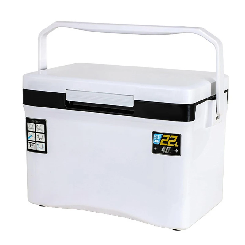 Glacière de pêche portable – Boîte isotherme multifonction légère pour le camping, les barbecues en plein air, la livraison en chaîne du froid et la vente