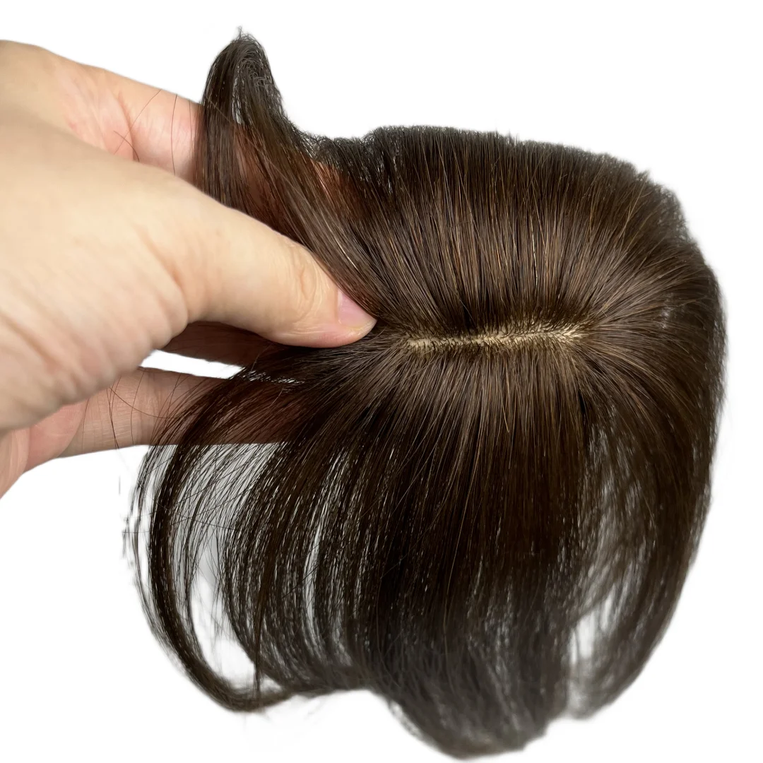 الجزء الأوسط من الشعر البشري مع عدم وجود الانفجارات كليب في قطع الشعر وصلات شعر كاذبة للنساء ترقق الشعر 10 بوصة