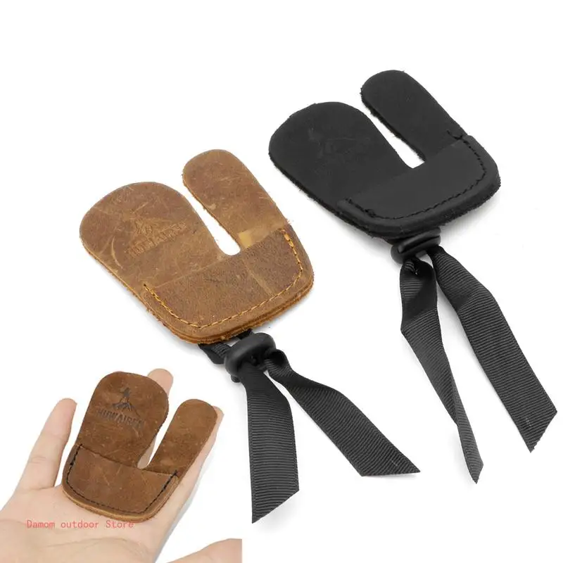 

Cow Leather Three Finger Tab Guard Protector Glove Hunting Bow