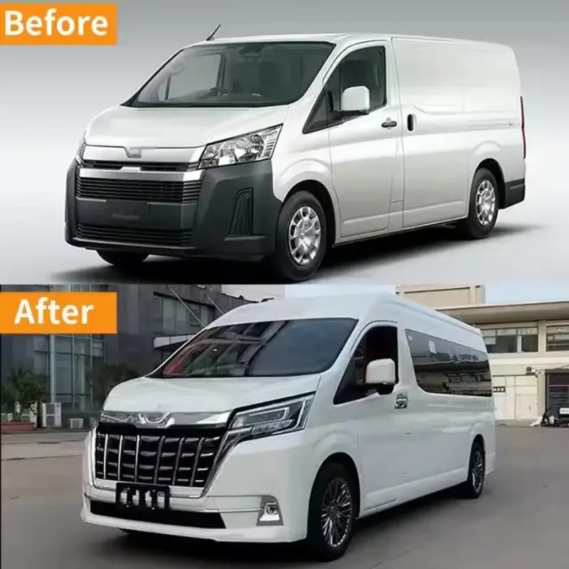 

Factory Hot Selling Factory Price for Toyo-ta Hiace Super GL 2019-2022 Upgrade to Alphard 30 Style Front and Rear Bumpers Grille