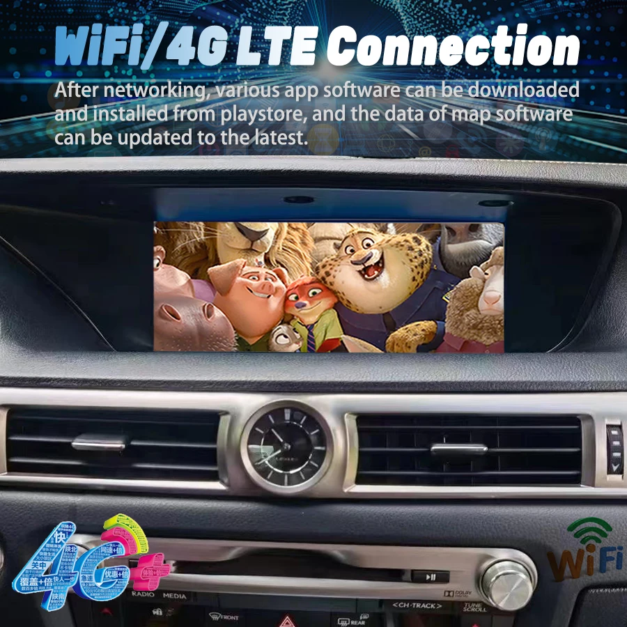 12.3inch Android Car Radio For Lexus Gs350 2014 GS 350 F-Sport 2016 Multimedia Video Player CarPlay Autoradio Stereo Navigation