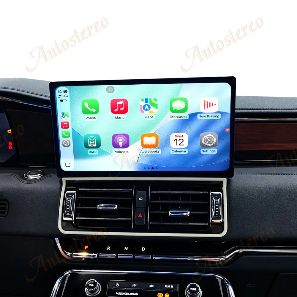 Carplay Android Car GPS Navigation For Lincoln Navigator 2016-2024 Tesla Screen Multimedia Player Head Unit Car Radio Tape Navi