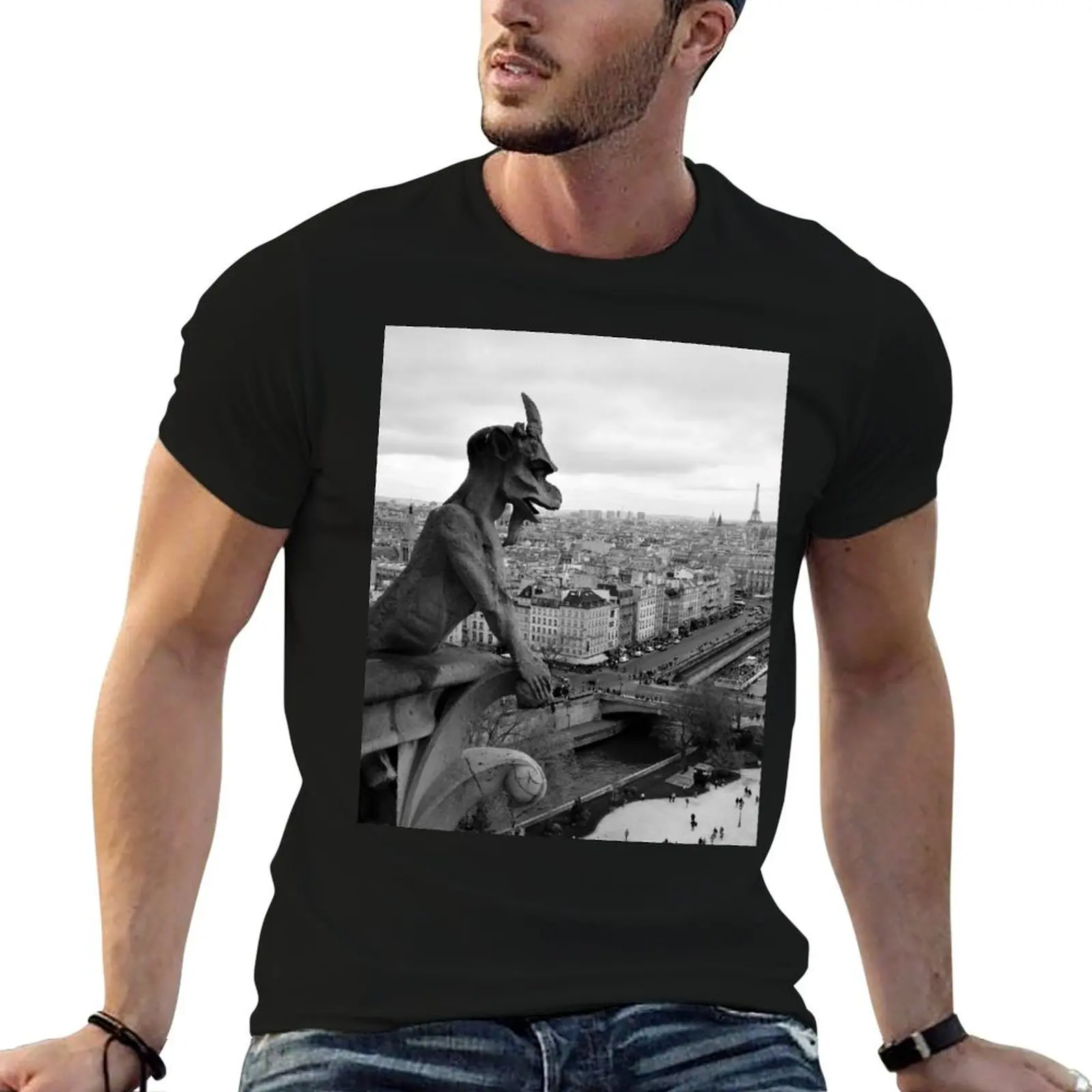 

for t printed plain shirts men Gargoyle shirt shirts casual Paris man man man of for T-Shirt t t