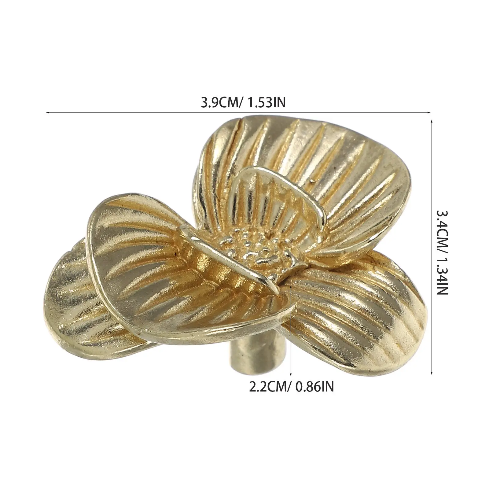 Butterfly Flower Brass Door Handle Chinese Style Cabinet Drawer Pulls Easy Installation Floral Brass Dresser Knobs