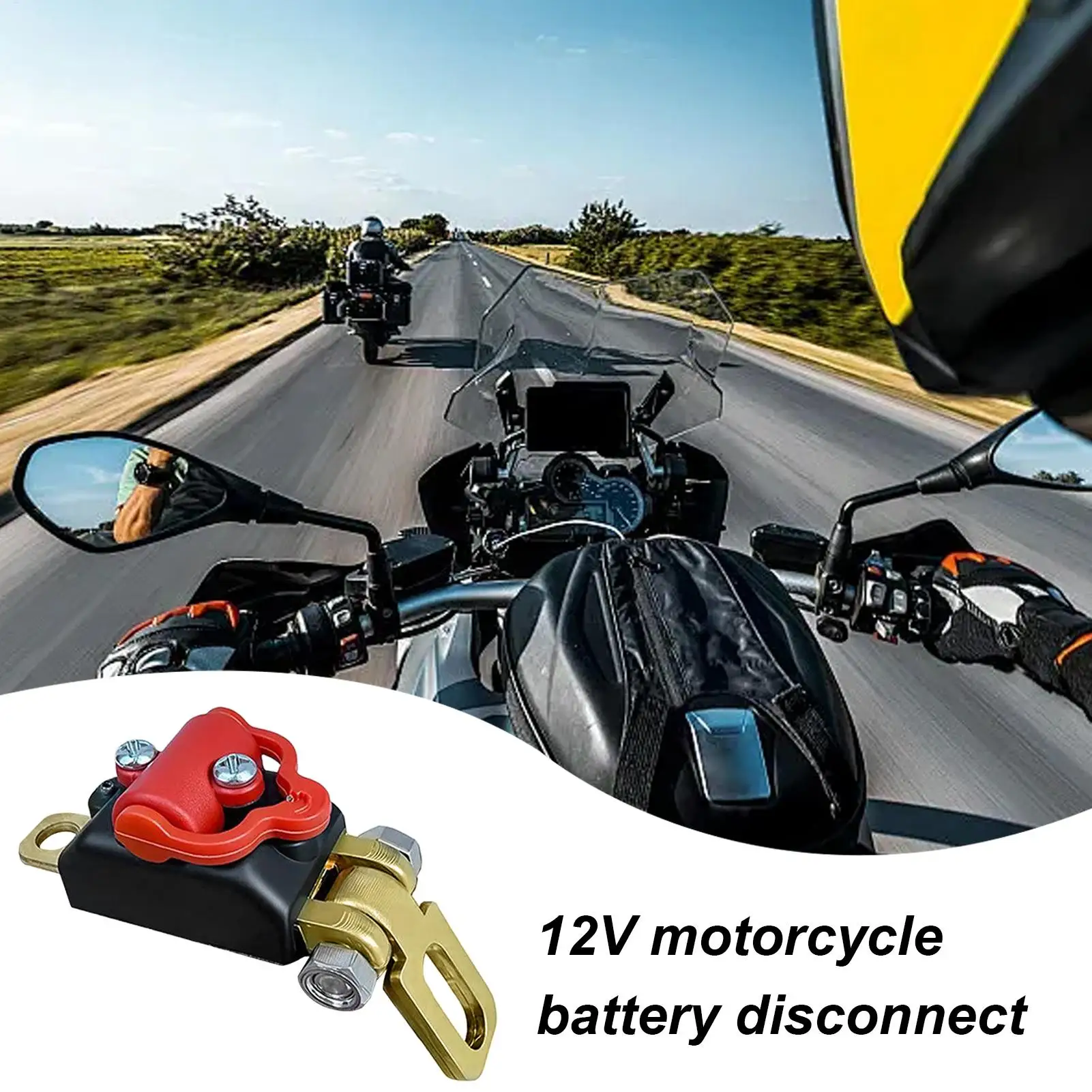 12V Battery Isolator Brass Universal Cut Off Anti Leakage Disconnect Tool for ATV Motorcycle Car Prevent Abnormal Power Loss
