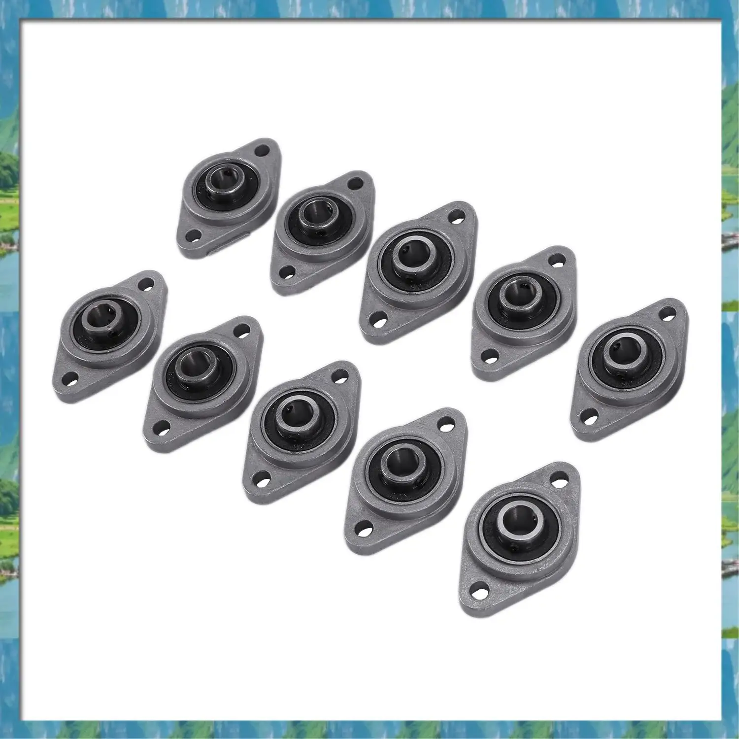 Mar.10 Pcs KFL08 8Mm Diameter Zinc Alloy Bearing Housing FL08 K08 Pillow Block Bearing - view 2