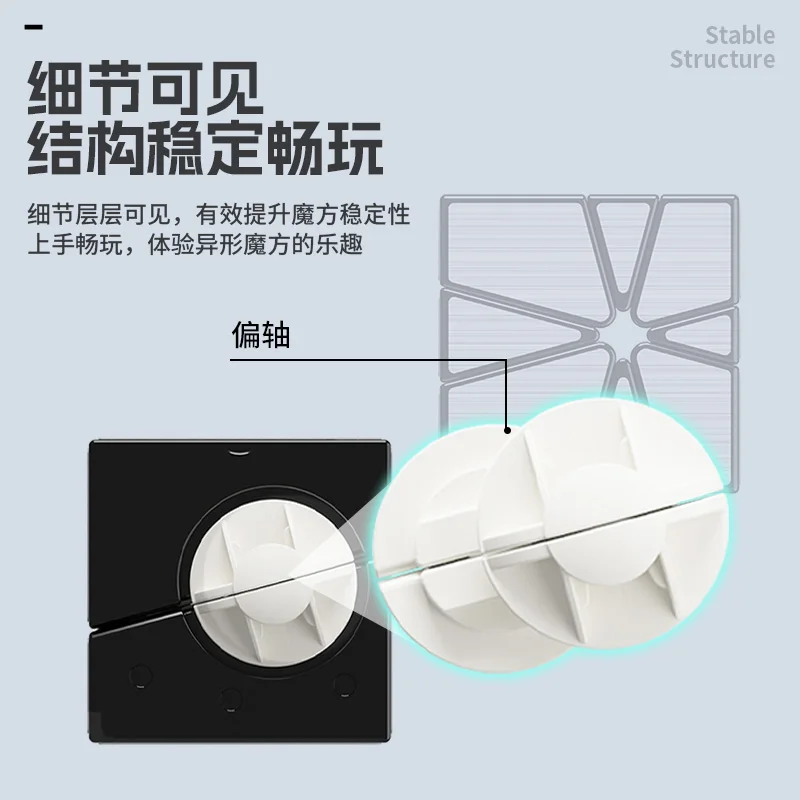 Shengshou 축 미러 SQ-1 큐브 마그네틱 매직 스피드 큐브, 스티커리스 전문 피젯 장난감, Sengso SQ-1 큐브 매직 퍼즐