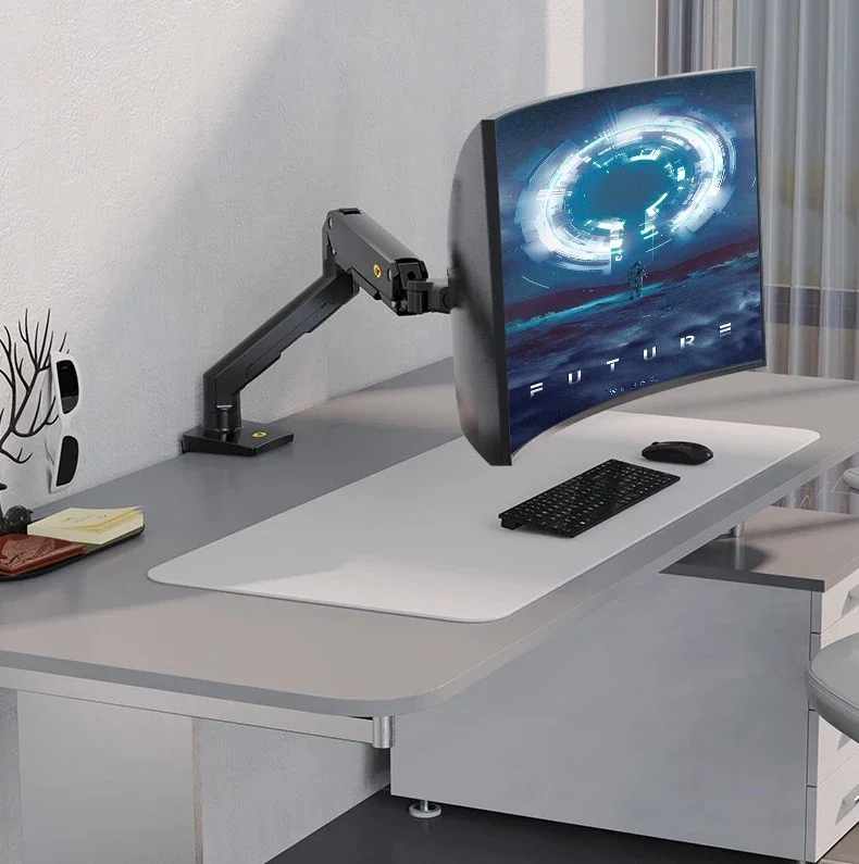 NB G50 27 "-45" 42 " الميكانيكية الربيع 360 تدوير 5-16 كجم USB تمتد كبير جدا واسعة شقة منحني قوس شاشة شاشة حامل سطح المكتب