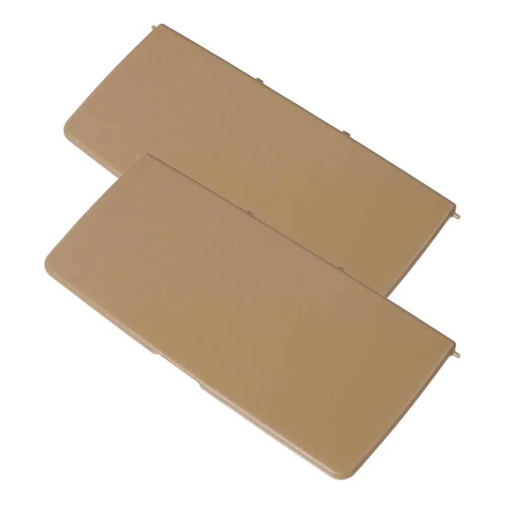 

2pcs Makeup Mirror Cover Beige Plastic Driver Side Vanity Sun Visor Car Truck Interior Accessories Vehicle Decorations