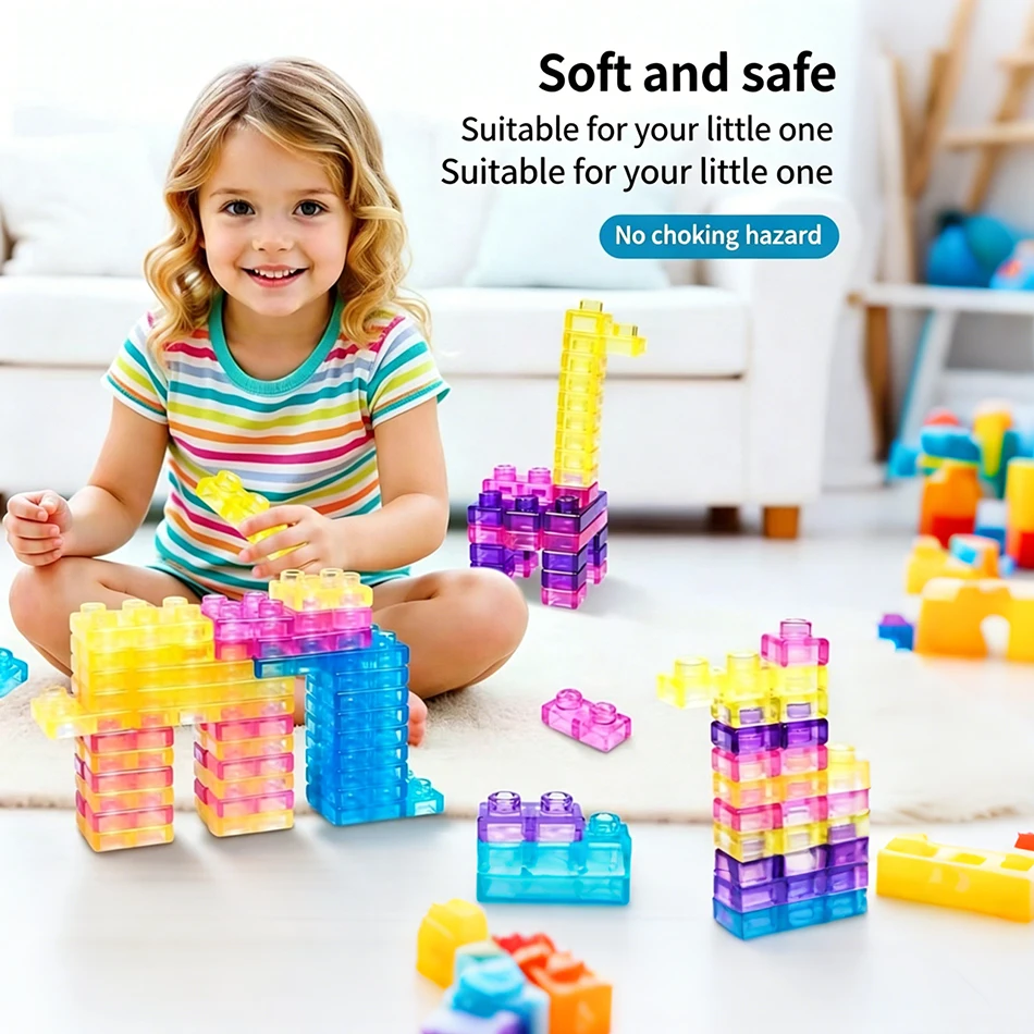 ギフトに最適なスクイーズジェリービルディングブロック、柔らかく伸縮性のある感覚玩具、子供やティーン向け、パーティー、プレイルーム、テーブルデコレーション、誕生日に最適
