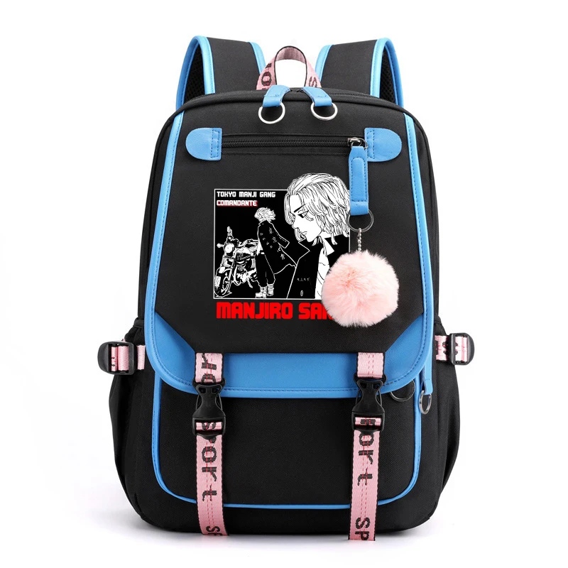 Hot Anime Mikey Backpack Women Men Travel Backpack Students Boy Girl School Bag Large Capacity Backpack Laptop Bag Daily Bag