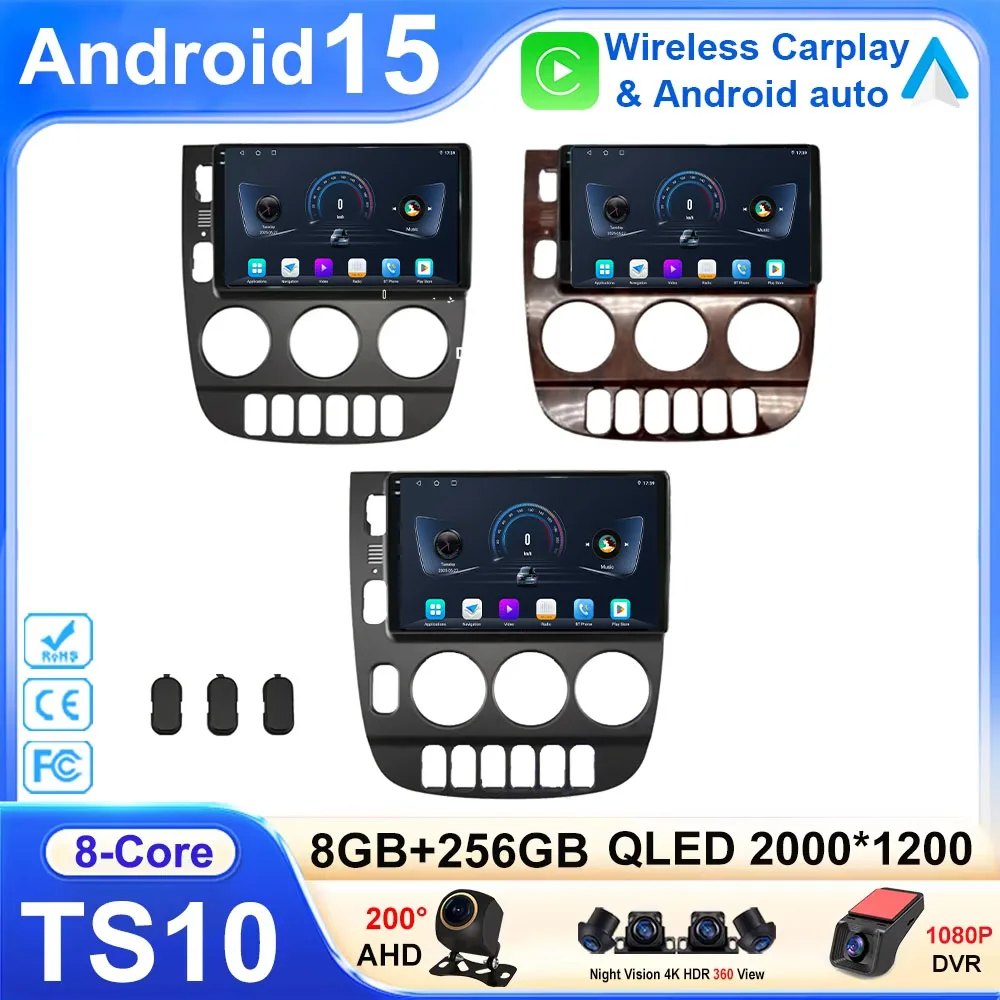 

Car GPS Android 15 For Mercedes Benz M-Class W163 ML 1998 - 2006 Head Unit No 2din Carplay Navigation Screen Stereo Cam Dash