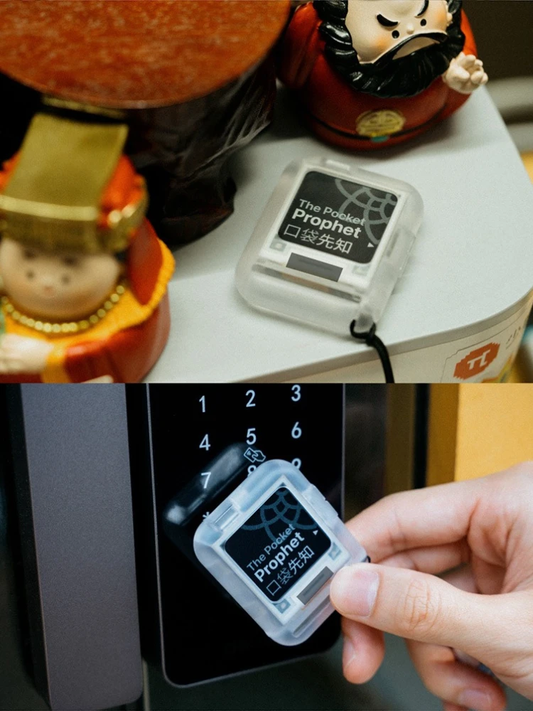 Rand/0 Pocket Prophet MBTI Themed Decision-Making Device Portable Mini Digital Answer Book Retro E-Ink Pocket NFC Function