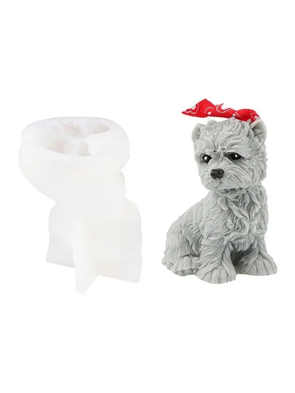 Lovely Dogs Candle Molds Soap Molds Poodl Cake Baking Moulds Fondant Cake Molds Art Craft For Ice Cubes Mousses Cakes Pastries