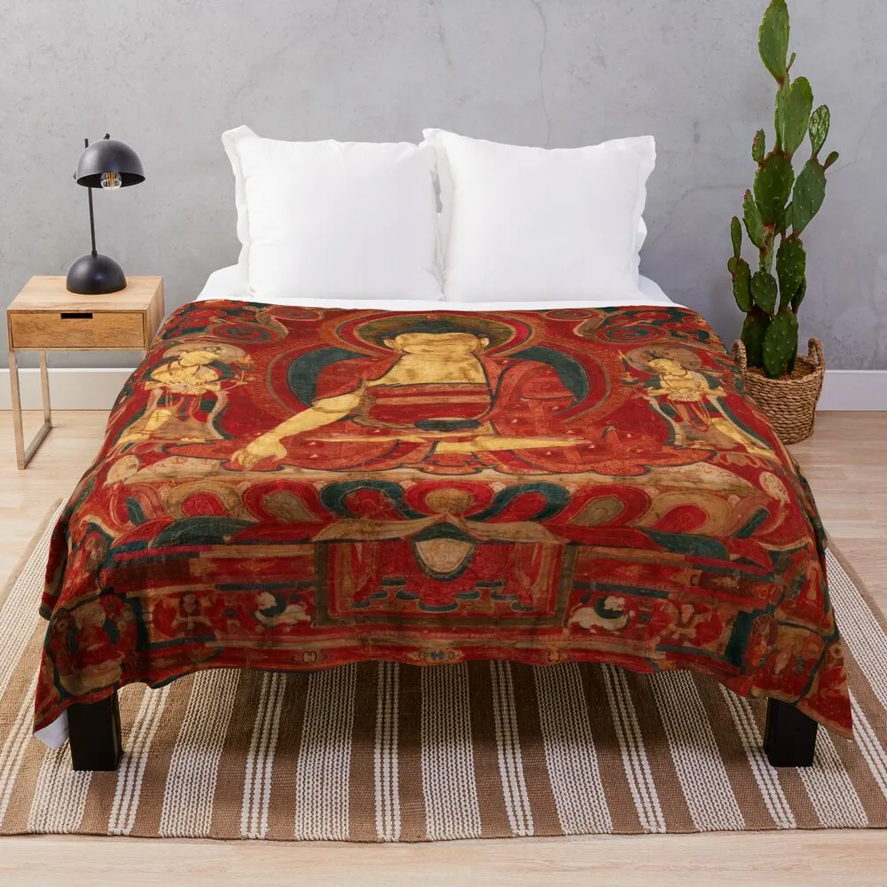 

Buddha Shakyamuni as Lord of the Munis Throw Blanket Bed linens blankets and throws Blankets