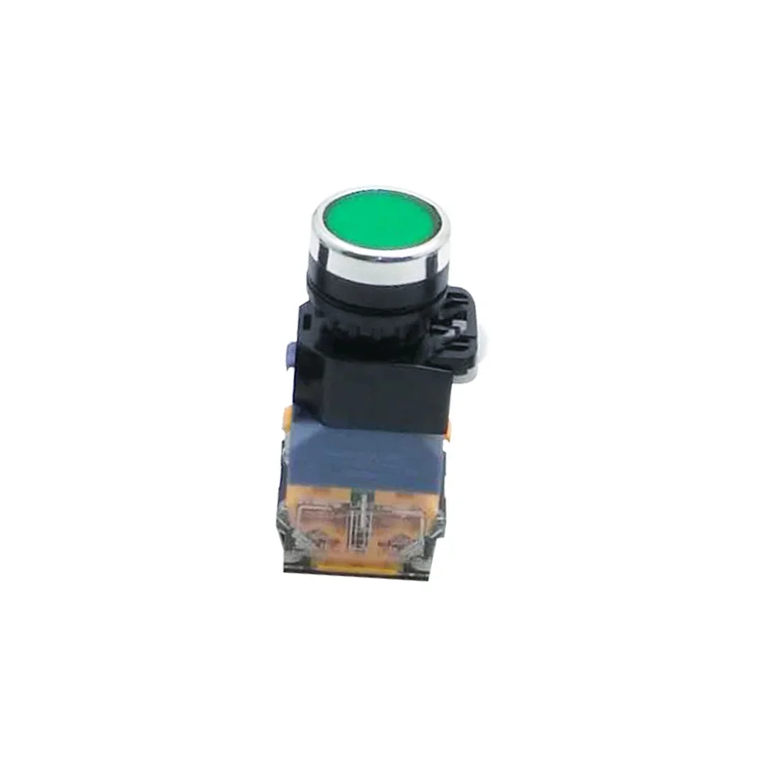 LA38-11 Series AC220/380V DV110V DC24/36V Self-Reset Flat Head Push Button Press Emergency Stop Self-Locking 2 Gear Knob Switch