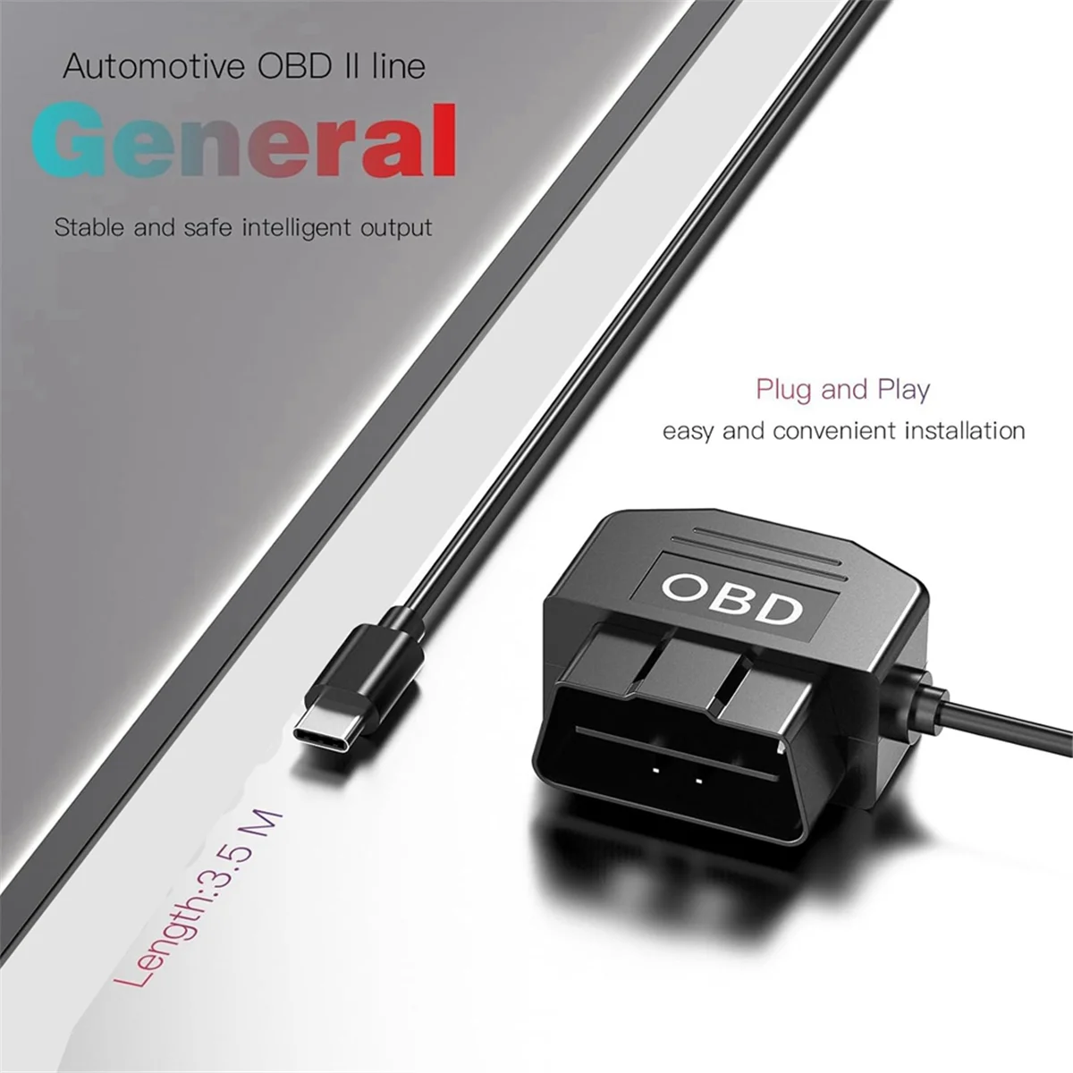 【2025-Electronics】{Dash Cam Hardwire Kit USB C with OBD Power Cable, Low Voltage Protection, 24h Parking Surveillance view 3
