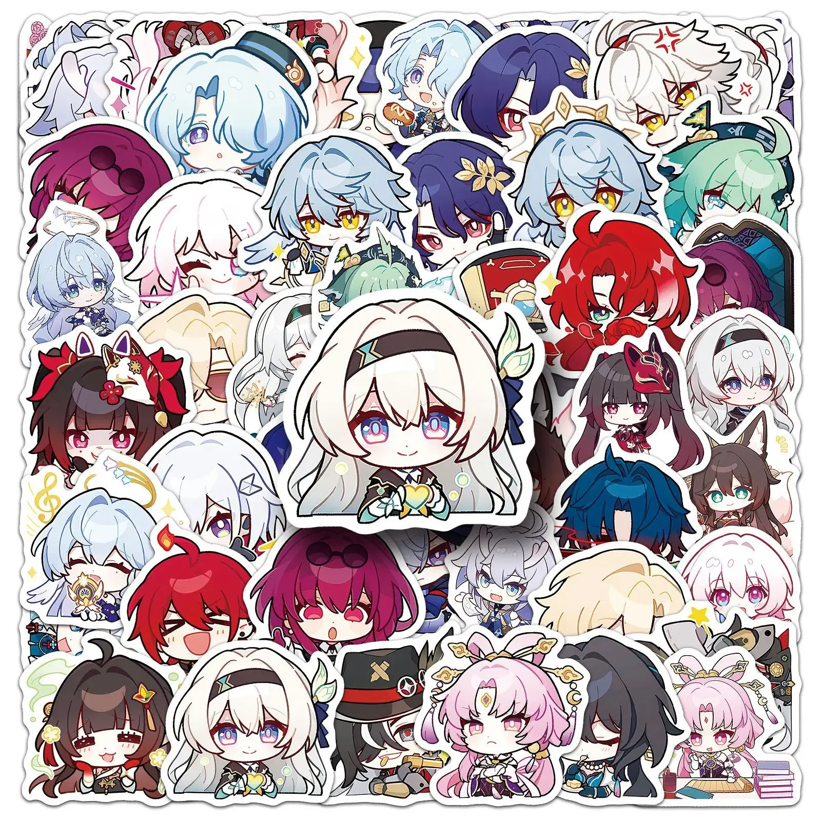 50PCS Honkai Star Rail Aufkleber Chibi Cartoon Aufkleber Kawaii Meme Aufkleber Kühlschrank Gepäck Laptop Telefon Gitarre Auto Skateboard