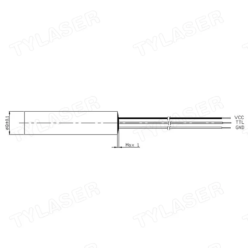 External TTL 8mm 635nm Red Dot 1mW 5mW 10mW Laser Module Industrial Grade APC Driver for Laser Pointer Woodworking Machinery