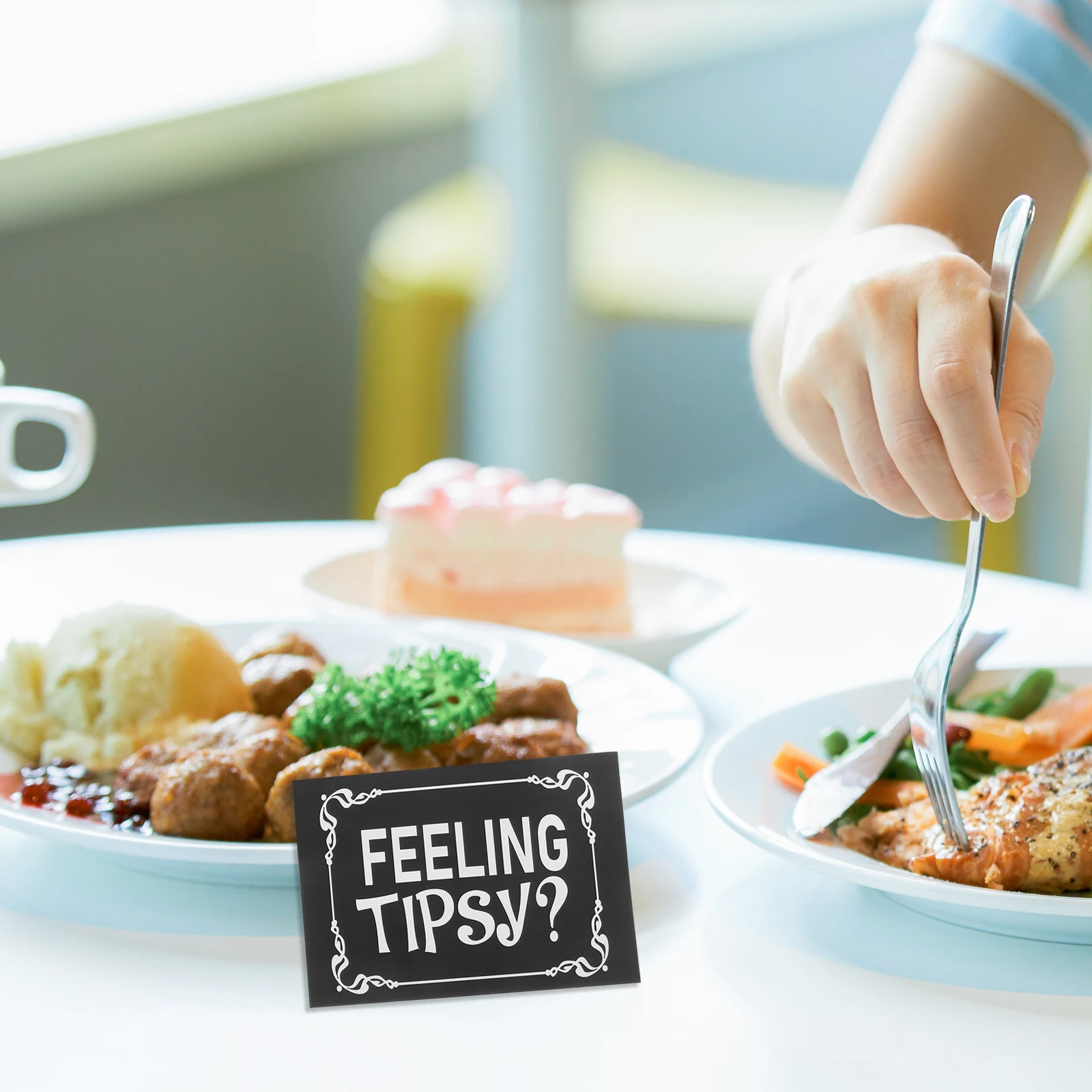 

10Pcs Waterproof Feeling Tipsy Sticker Labels Self Adhesive Restaurant Bar Decorative Stylish Reminder Labels Label for Shop