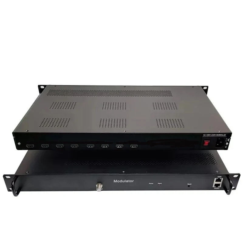 Digital tv headend Multi Channel H.264 Encoding Digital RF Encoder Modulator with DVB-C DVB-T ISDBT Modulation