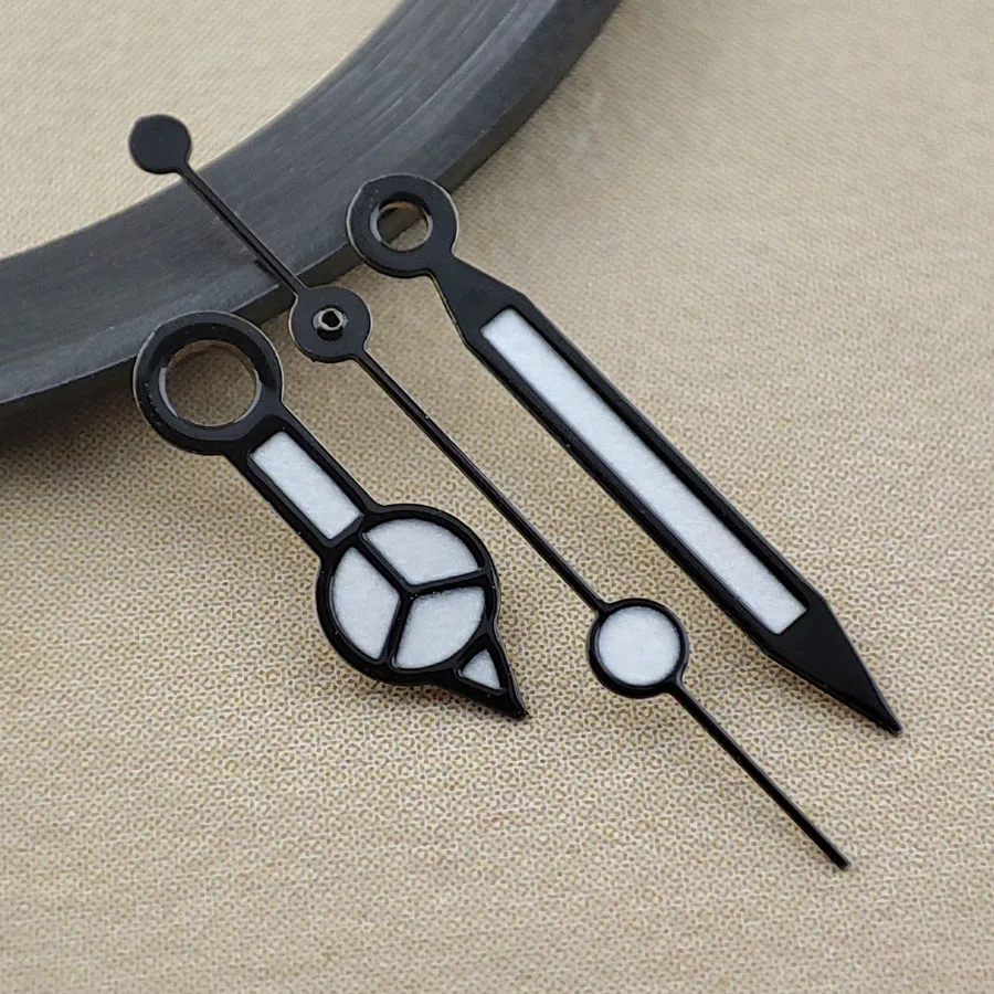 Relógio luminoso verde ponteiro mãos, relógio acessórios, NH35, NH36, 4R, movimento 7S