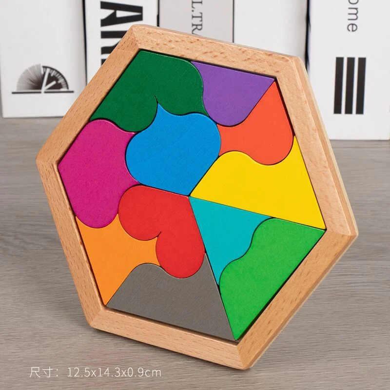 27 Style Block Puzzle Jigsaw Puzzle Board Classical Puzzle Children\'s Toys Hexagonal Alien Chess Tangram Puzzle Toys