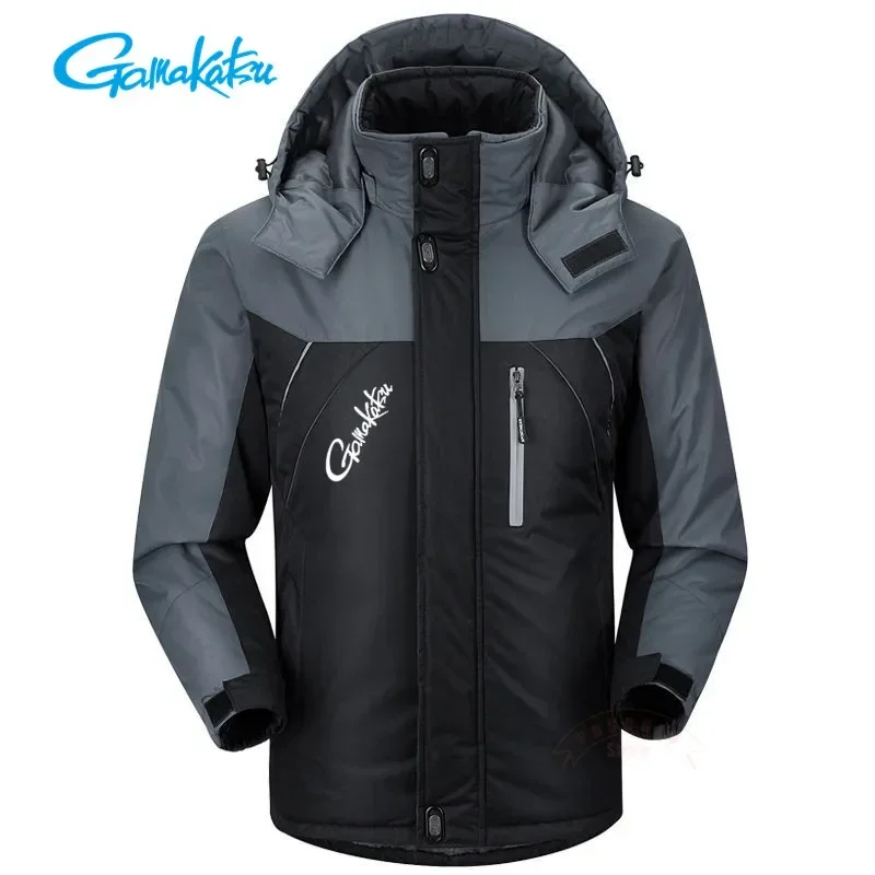 

Gamakatsu Winter Plush and Thickened Warm Fishing Suit for Men's Outdoor Cold and Waterproof Cycling and Mountaineering Fishing