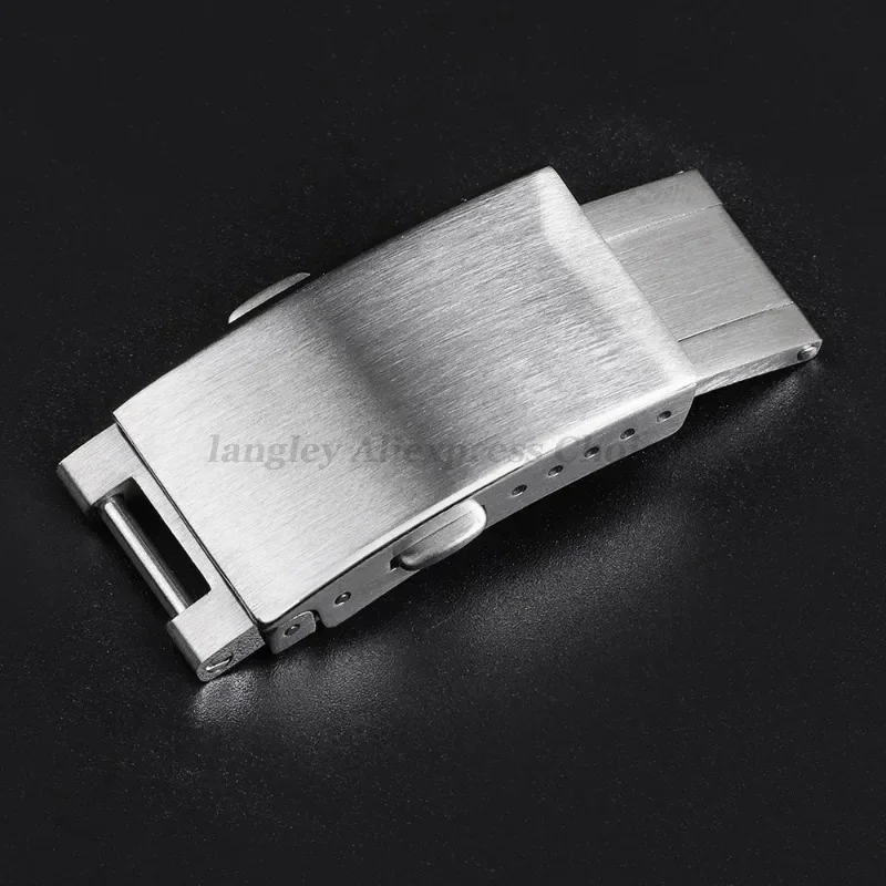 Hebilla plegable de acero inoxidable sólido de alta calidad para Rolex Submariner Water Ghost, accesorio de botón de cierre de reloj desplegable de 9 × 16mm