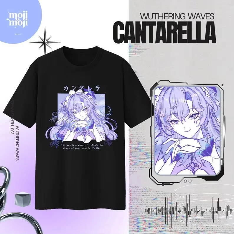 Camiseta Cantarella Wuthering Waves, camiseta Cantarella Wuwa, ropa Wuthering Waves, artículos para fanáticos, regalo de juegos Kuro para jugadores, camiseta