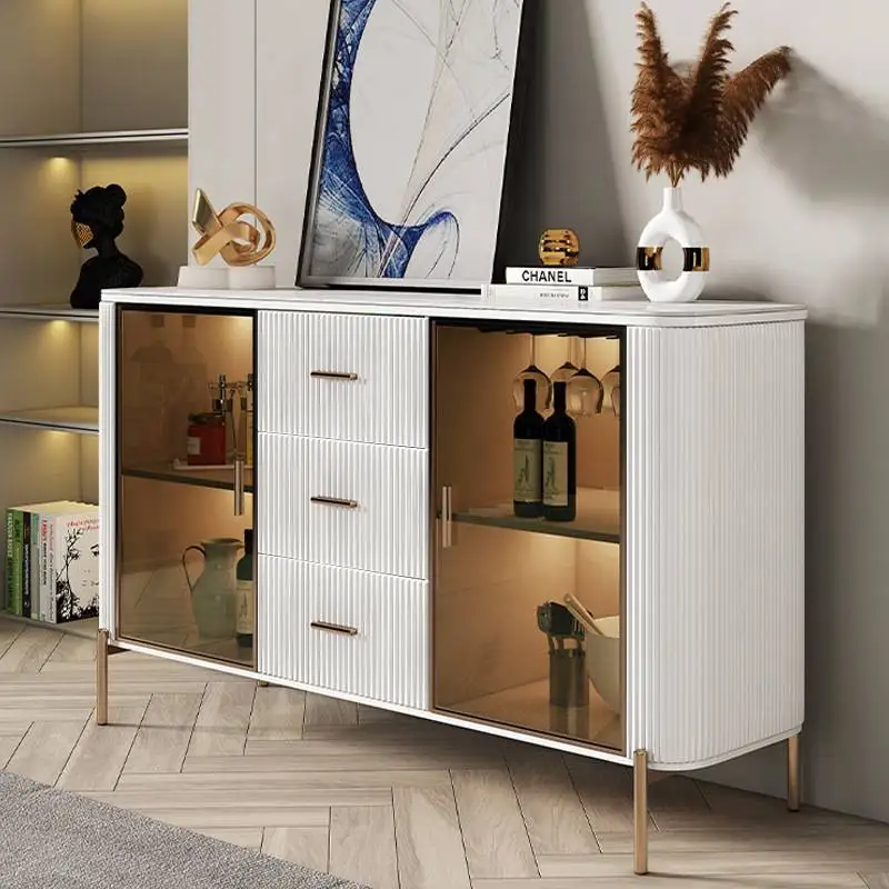 

Side cabinet Slate modern simple dining room Household porch cabinet American storage living room wall wine cabinet