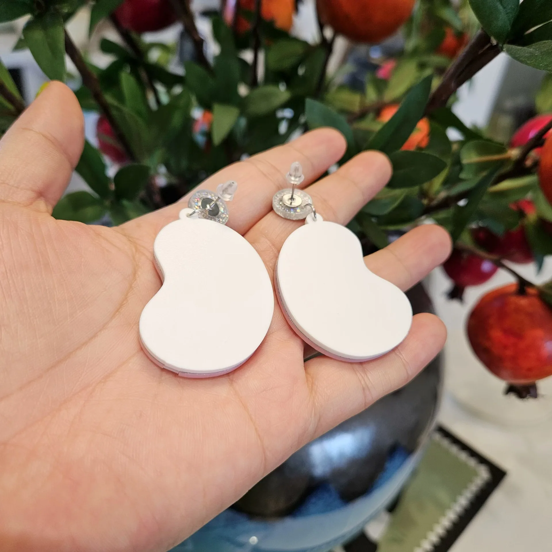 Acrylic Swimming Pool Studs Earrings for Women Swim Ring Irregular Ear Pendant Drop Earrings Jewelry Party Gift 1 Pair
