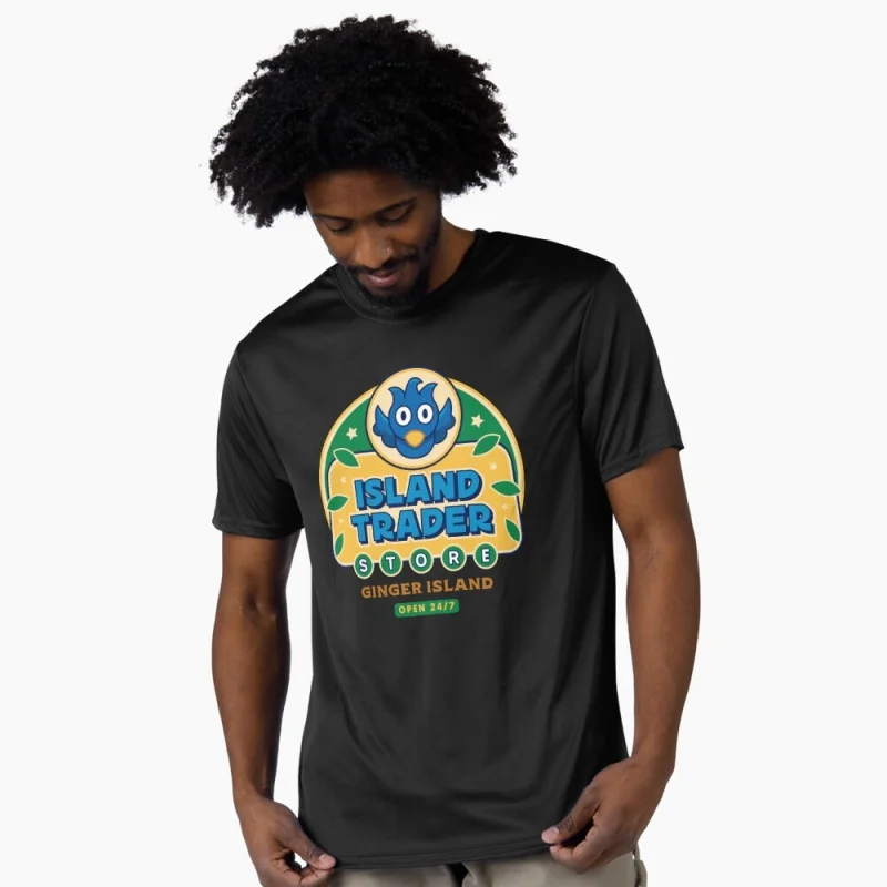

Stardew Valley Island Trader Merchant Funny Anime Gift t shirt Cartoon RPG Retro pixel Graphic Tee Y2K clothes Large size Tops