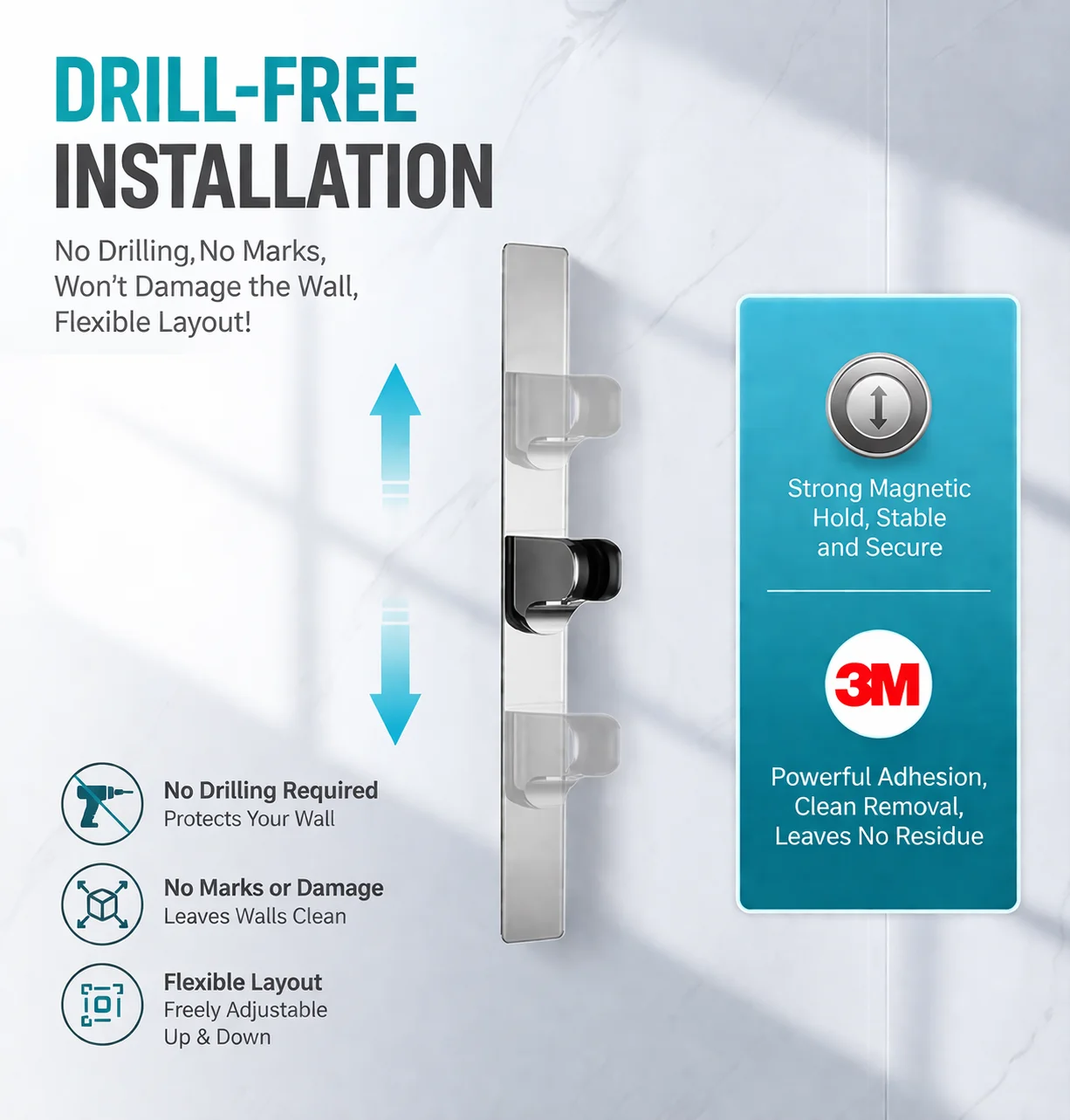 magnetic-shower-head-holder-drill-free-adjustable-430-stainless-steel-wall-mount-adhesive-bracket-for-bathroom