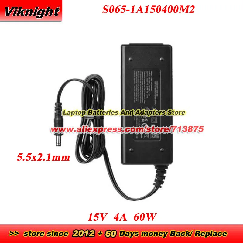 S065-1A150400M2 AC Adapter 15V 4A 60W Charger For POLK MAGNIFI MINI AX SOUND BAR with 5.5x2.1mm Tip