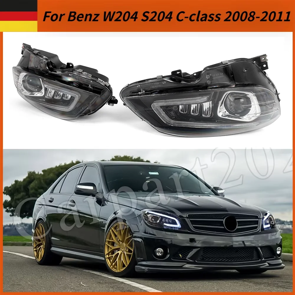 

Front LED Headlight For Mercedes-Benz W204 S204 C-class C250 C280 C300 C350 C63 2008-2011 for GT Style Headlights Plug and Play