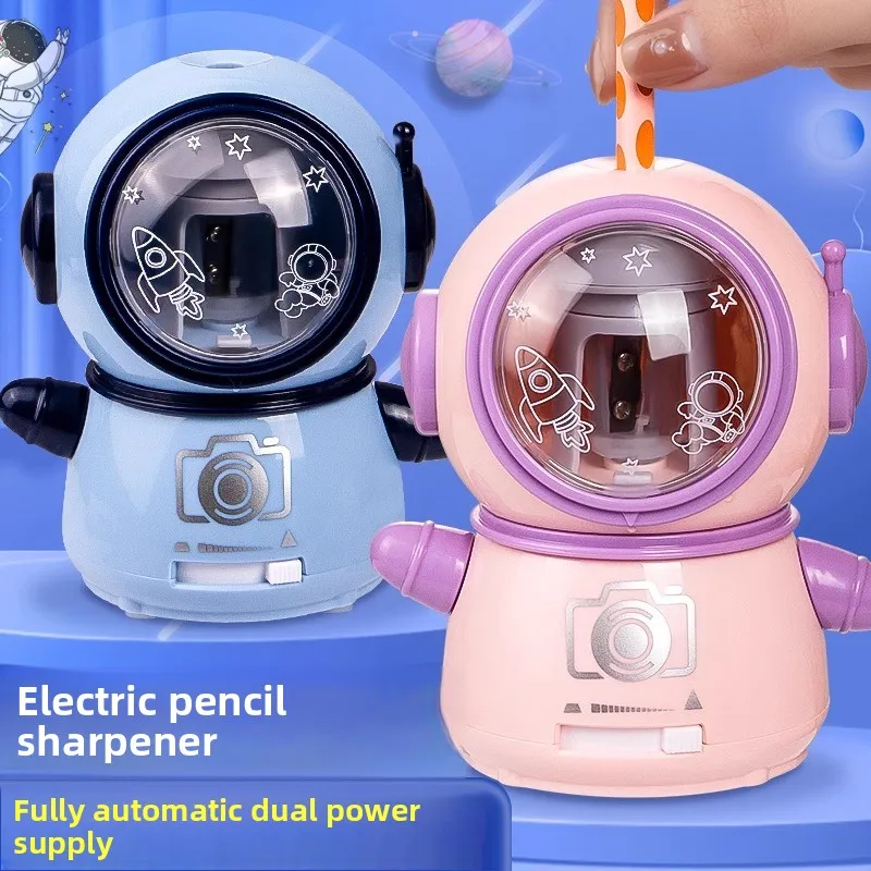 

1pc Astronaut Cartoon Pencil Sharpener Students Pencil SharpenerHand Crank Manual Sharpener Cartoon Pencil Cutter For SchoolStat