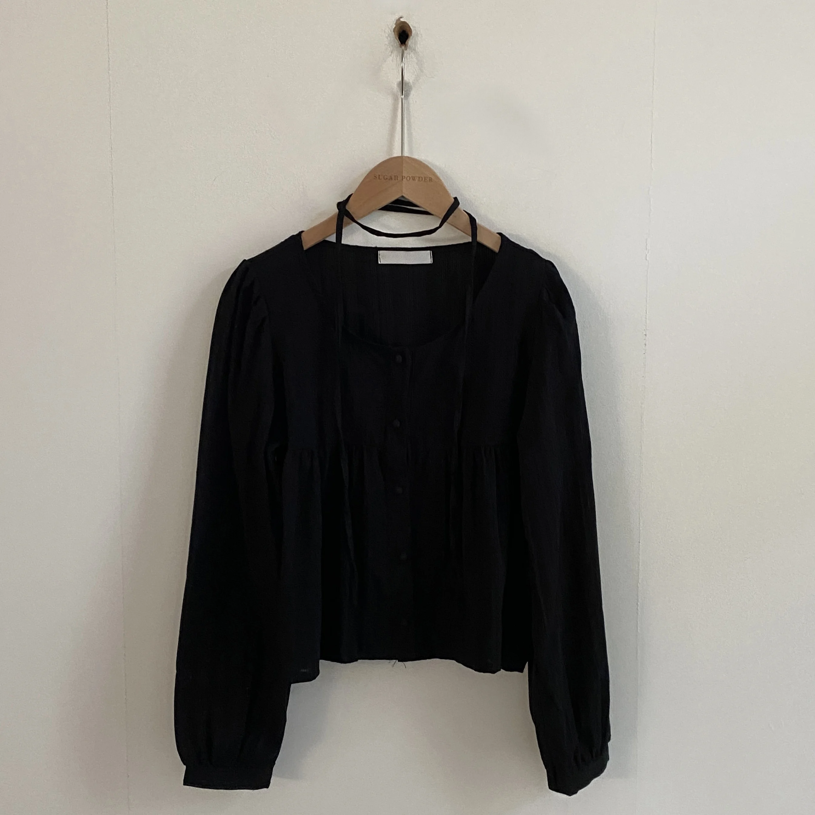 قميص نسائي بسيط للربيع والخريف بحزام وزر واحد وأكمام طويلة، فضفاض ومصنوع من القطن الرقيق بلون واحد، مناسب للأعمال والملابس ال... #5