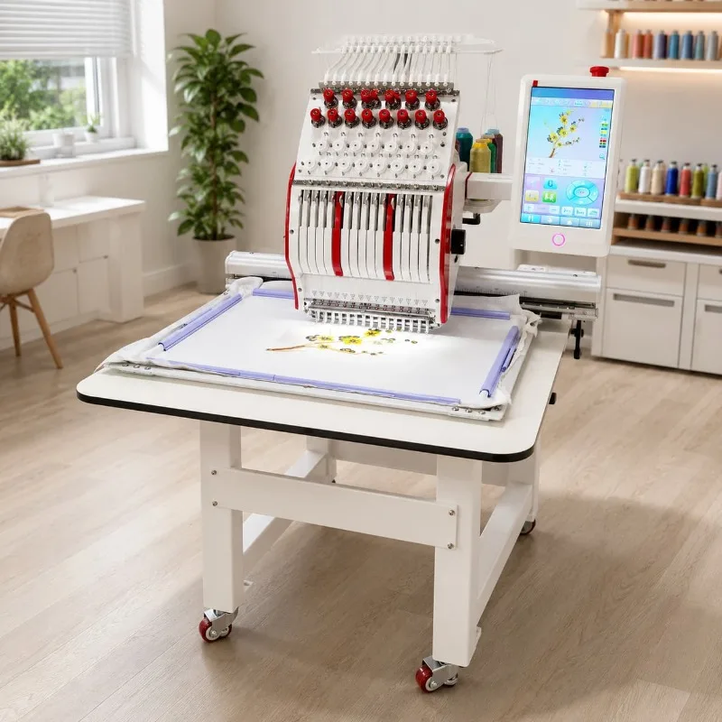 Automatic Embroidery Machine Single Head 15 Needle Customized Flat Ready To Wear Studio Equipment Factory Direct