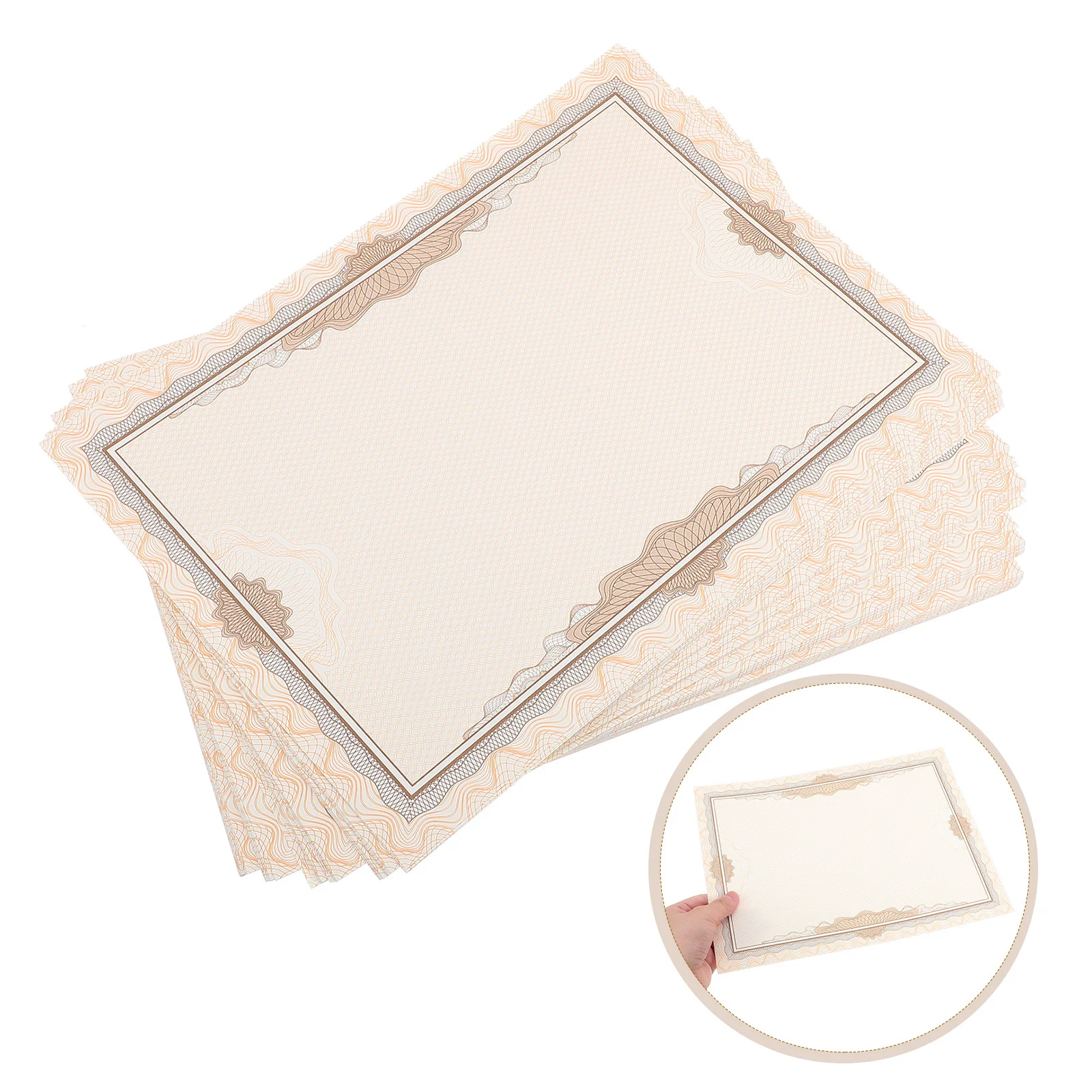 

100 Sheets Honor Certificate Paper Blank Diploma Paper Practical Size for Printing School Awards Academic Certificates