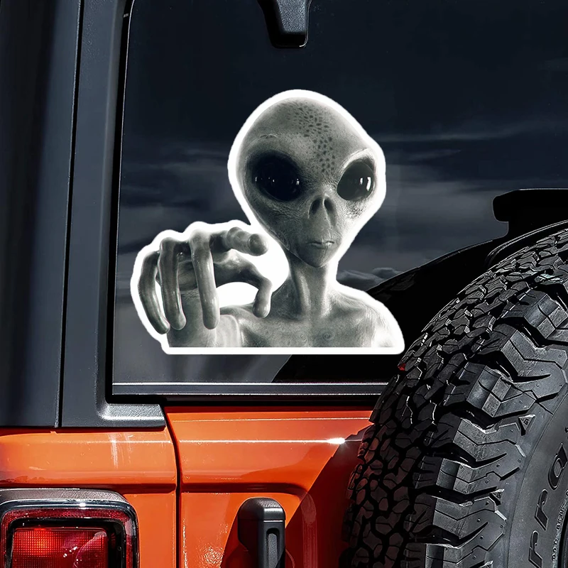 CK21108# Alien Car Sticker Waterproof Viny Decal Space UFO for Laptop Book Fridge Guitar Motorcycle Helmet ToolBox Door PC Boat