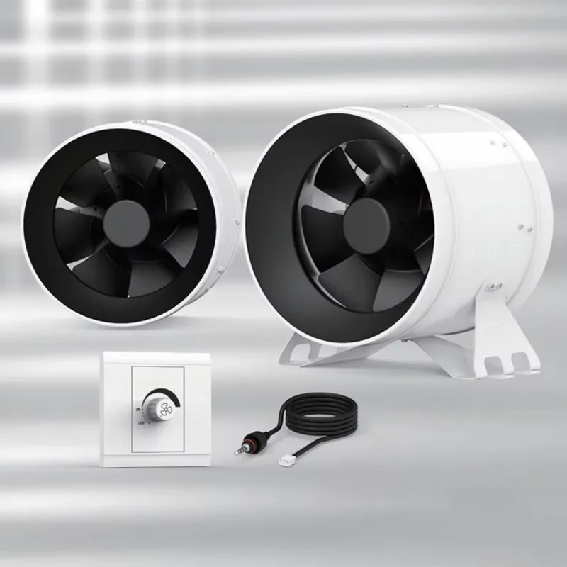 14 Inch EC Mixed Flow Vertical Farming Ventilation System Grow Tent Hydroponics Inline Duct Fan