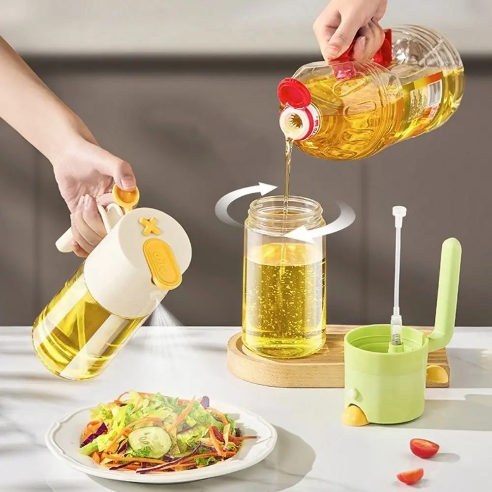 

Refillable 460ml Oil Spray Glass Transparent Oil Dispenser Large Capacity Food-grade Cooking Spray Bottle BBQ